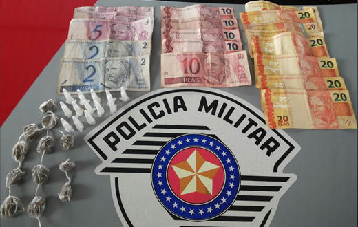 Adolescente é detido traficando maconha e cocaína