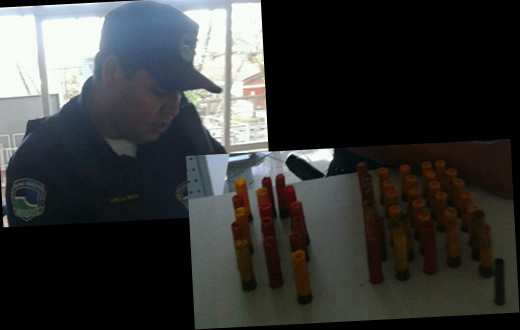 Polícia investiga encontro de cartuchos de espingarda