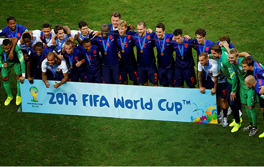 Brasil perde para a Holanda e termina em 4º lugar