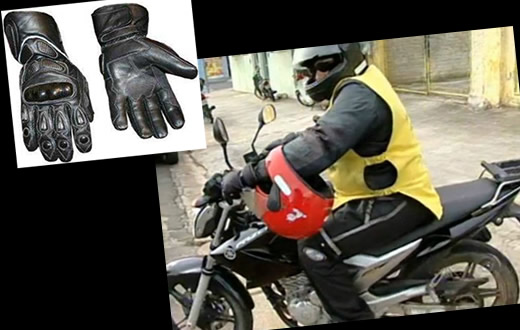 Campanha orienta uso de luvas para motociclistas