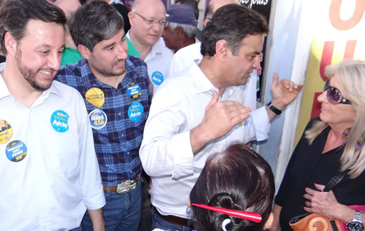 Aécio Neves, Alckmin e Serra visitam Botucatu