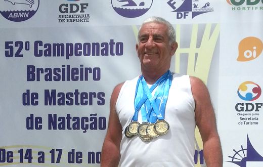 Nadador máster é líder do Circuito da Unami