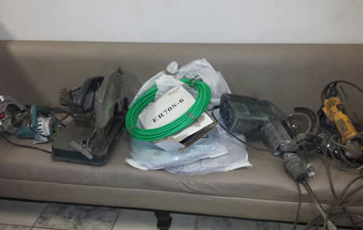 PM prende irmãos que furtaram várias ferramentas