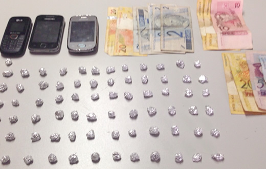 PM prende trio envolvido acusado de tráfico de drogas