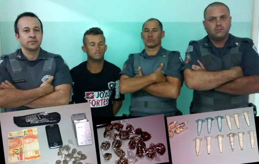 PM de Anhembi realiza flagrante de tráfico de drogas