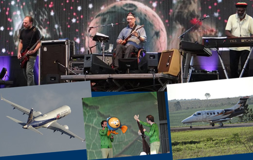 Embraer promove desfile de aviões e show dos Paralamas