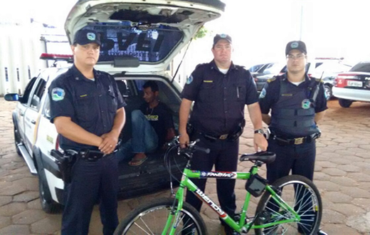 GCM prende em flagrante autor de furto de bicicleta
