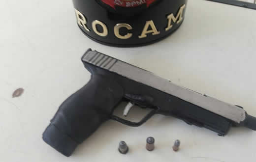 Rocam apreende pistola de fabricação artesanal