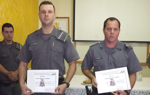 PMs de destaque em maio e junho são homenageados