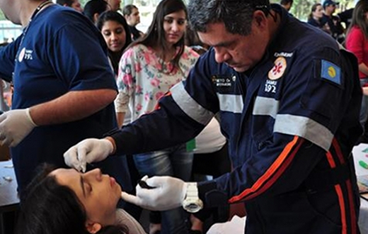 Simulado de catástrofe é realizado no shopping