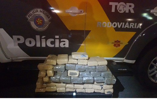 Rodoviária apreende mais de 43 kg de maconha na região de Itatinga Rodoviária apreende mais de 43 kg de maconha na região de Itatinga