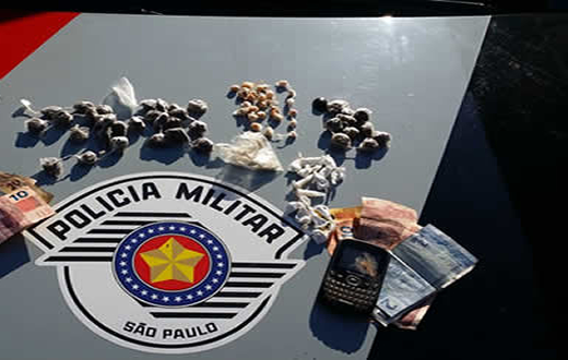 PM apreende três tipos de drogas no Jardim Brasil