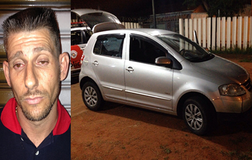 Presidiário é preso com carro roubado na Vila Santana