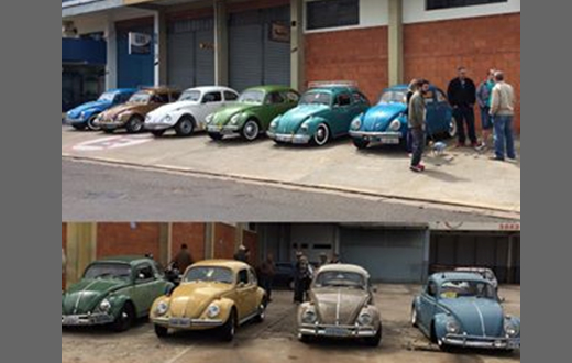 Apaixonados por Fusca fazem festa natalina a crianças