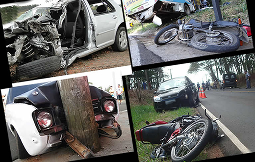 Acidentes de trânsito lideram as ocorrências policiais