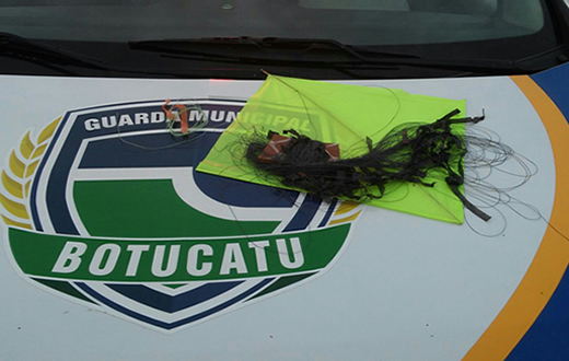 Samu atende motociclista ferido com linha de cerol