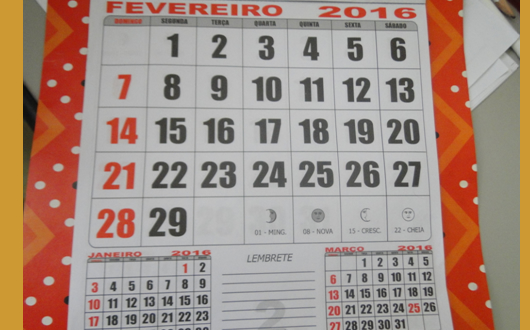 Por 2016 ser ano bissexto fevereiro terá um dia a mais