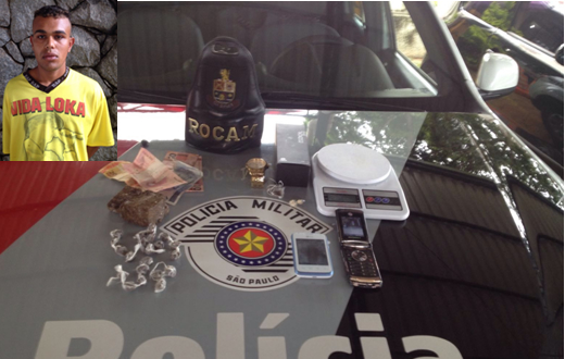 Rocam realiza flagrante de tráfico em Rubião Junior