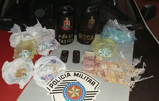 Rocam prende dupla em flagrante traficância