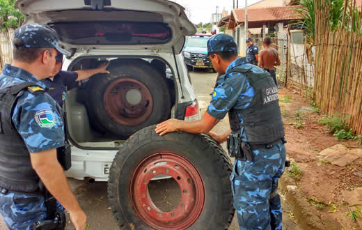 GCM realiza apreensão de rodas de caminhão na Região da CECAP