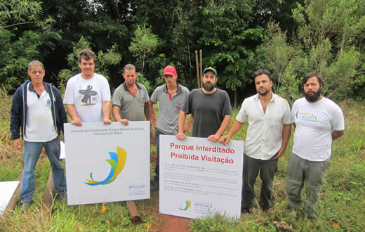 Parque da Cachoeira da Marta recebe placas de interdição