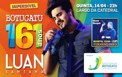 Prefeitura divulga banner oficial do aniversário da Cidade; Luan Santana é o destaque