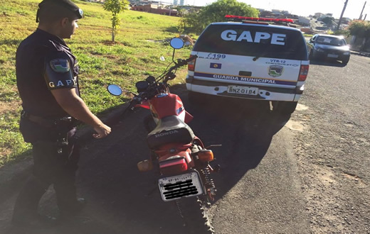 GAPE recupera moto furtada