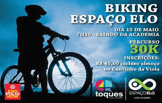 Passeio ciclístico arrecadará recursos para campanha de erradicação da poliomielite