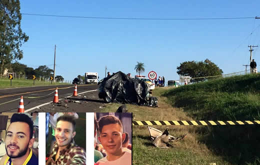 Acidente mata 3 jovens na rodovia Marechal Rondon em Conchas