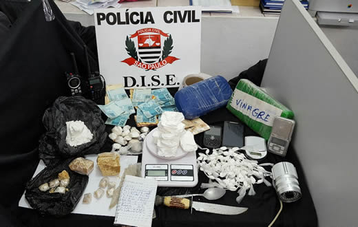 DISE de Botucatu apreende mais 3 quilos de cocaína e crack; prejuízo ao tráfico chega a R$ 100 mil