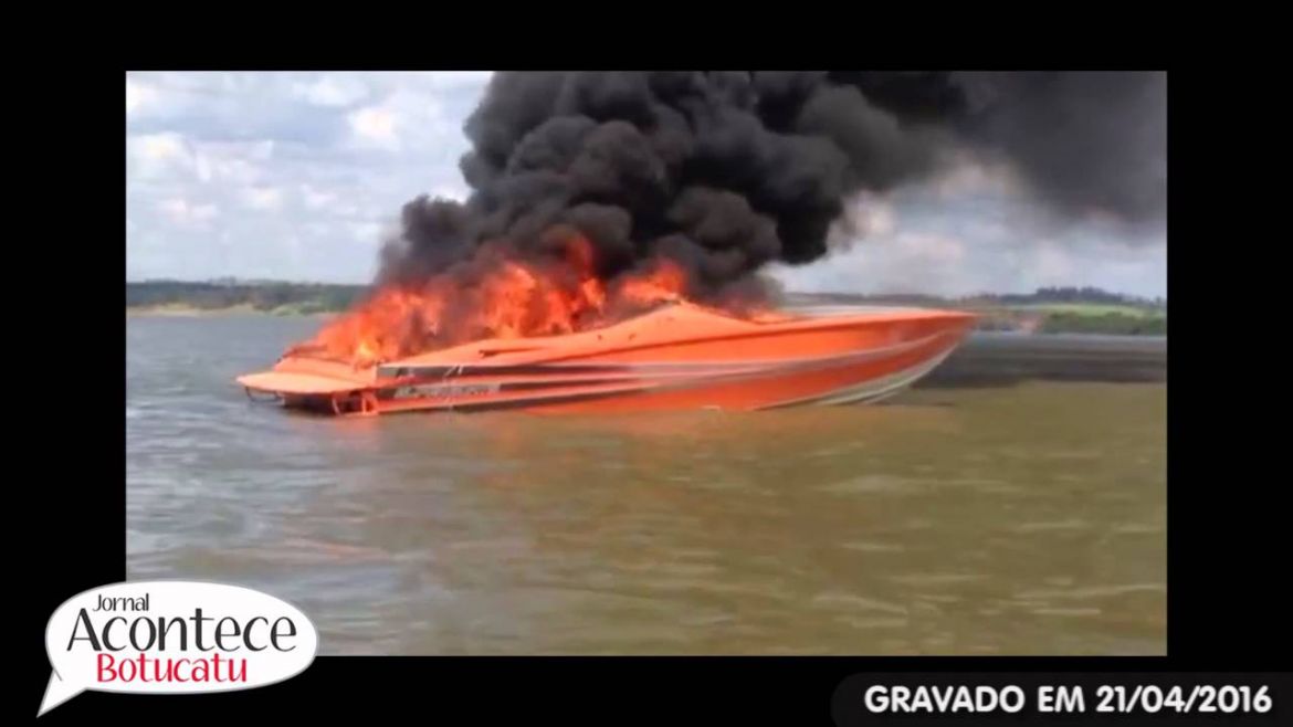 Lancha explode na represa Jurumirim, região de Avaré