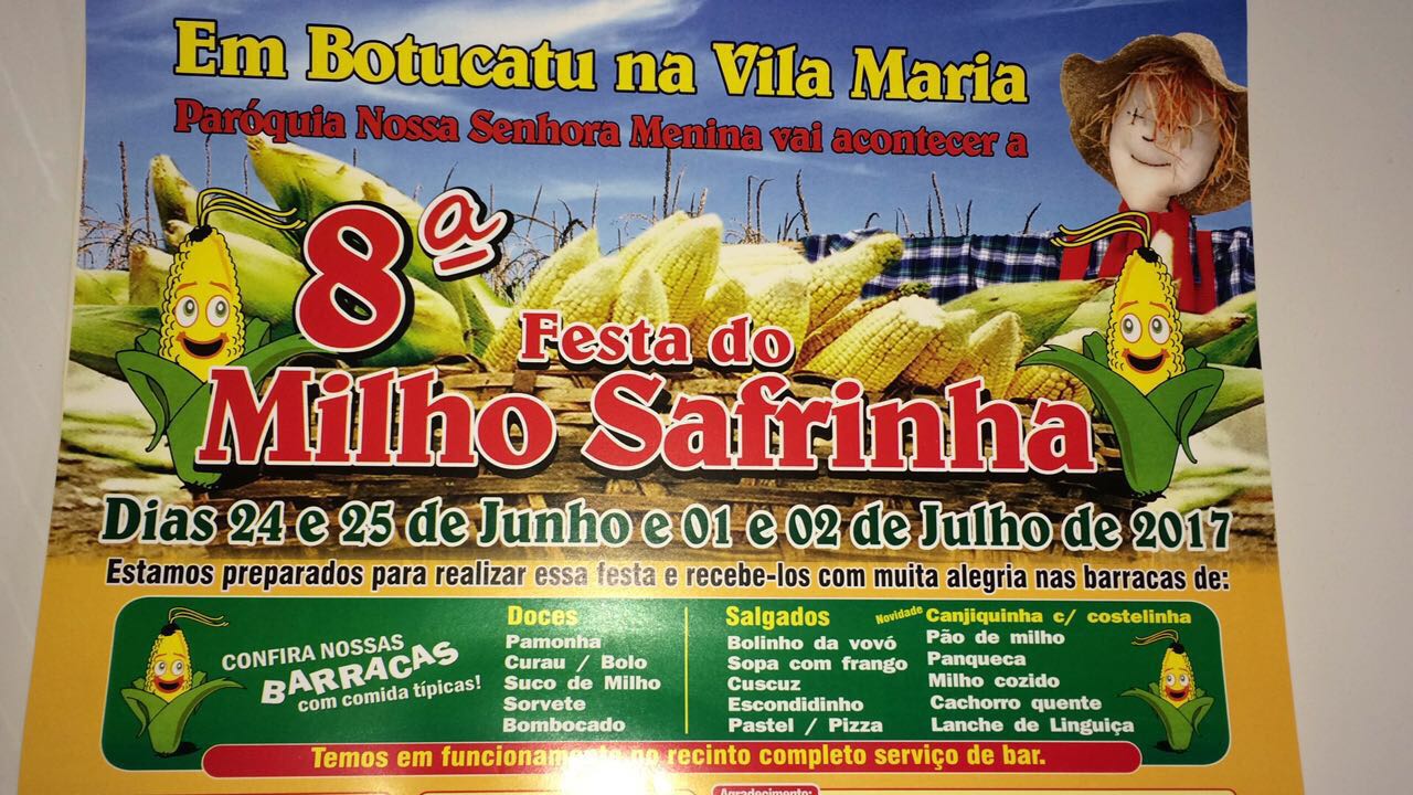 Vem aí a 8ª Festa do Milho Safrinha em Botucatu Vem aí a 8ª Festa do Milho Safrinha em Botucatu