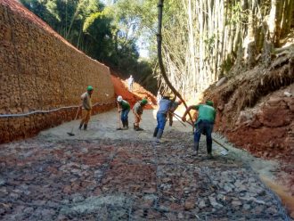 Obras de gabião na ponte da Rua Cel Fonseca - Foto Divulgação (2)