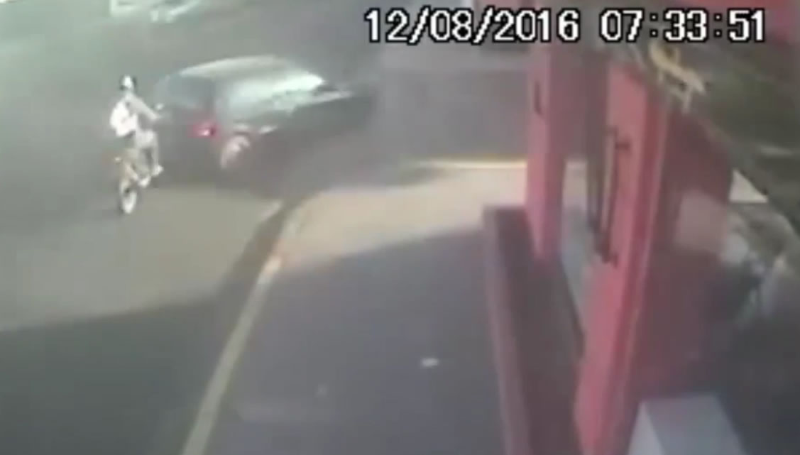 Câmeras flagram acidente entre carro e moto em Botucatu