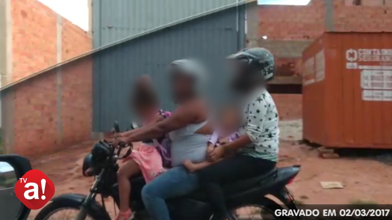 Imprudência: Internauta flagra motocicleta com quatro pessoas no Itamarati