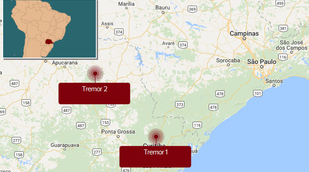 Terremotos atingem cidades do Paraná