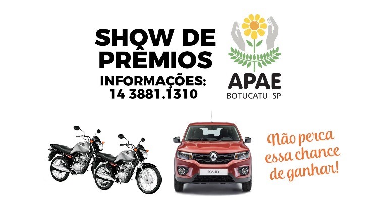 Apae realiza Show de Prêmios na próxima sexta-feira