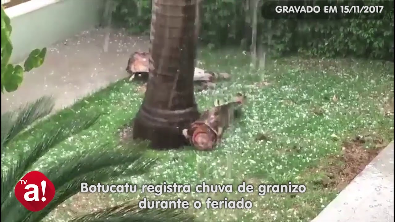 Botucatu registra chuva de granizo durante o feriado