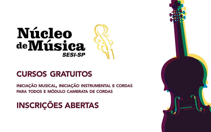 Núcleo de música do SESI abre inscrições para módulos de iniciação