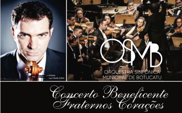 Com solista americano, Orquestra de Botucatu fará o Concerto Beneficente ‘Corações Fraternos’ no dia 28