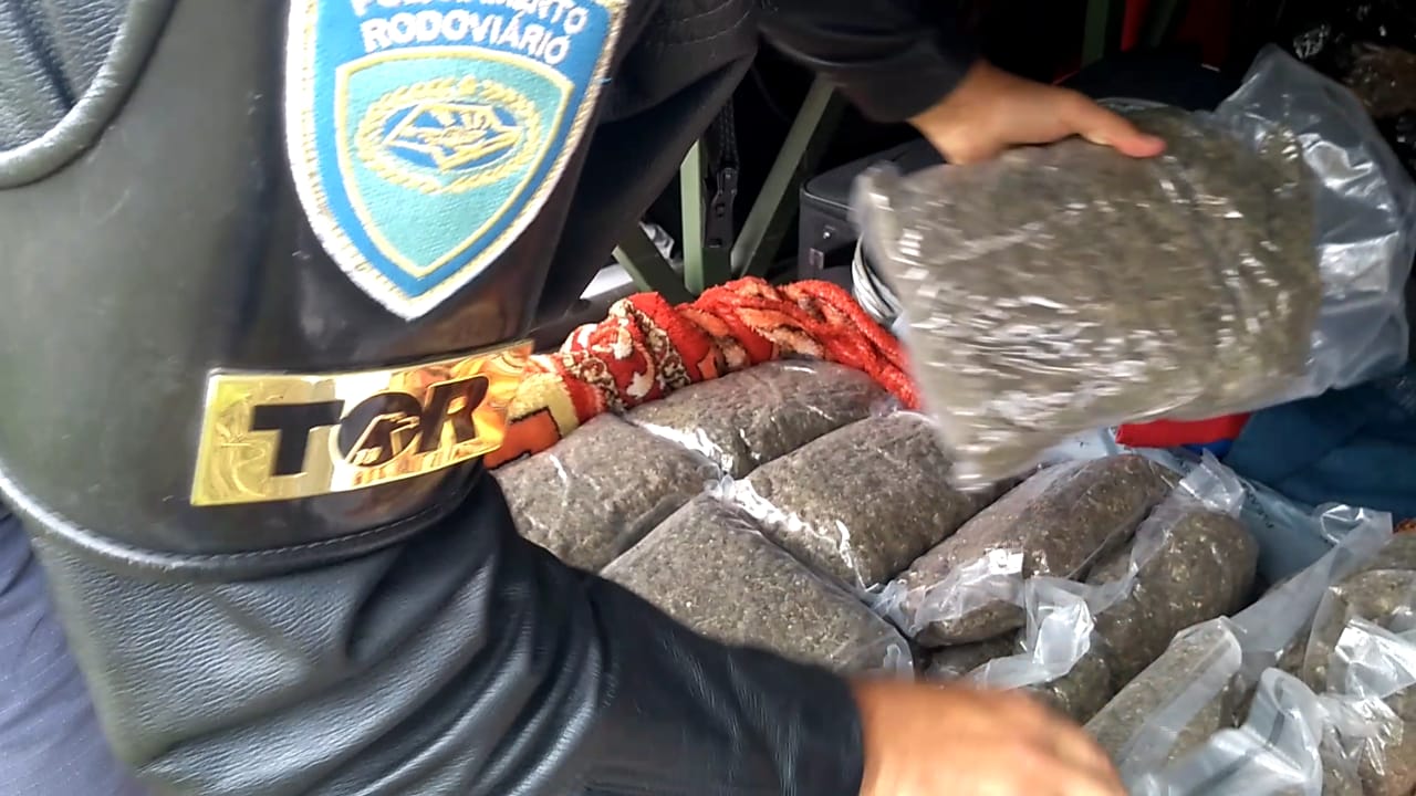 Polícia Rodoviária apreende mais de 15 quilos de maconha na Castelo Branco