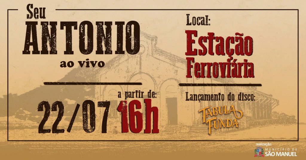 São Manuel terá show gratuito na Estação Ferroviária no domingo, 22 São Manuel terá show gratuito na Estação Ferroviária no domingo, 22