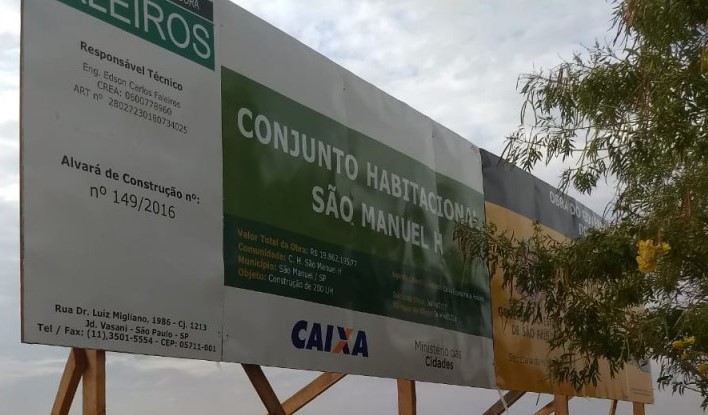 Começa a construção de 200 casas do CDHU em São Manuel Começa a construção de 200 casas do CDHU em São Manuel