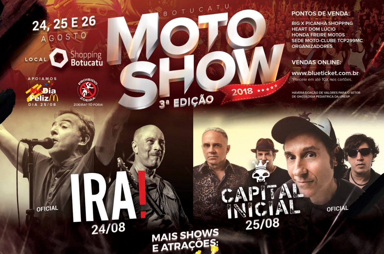 Botucatu MotoShow 2018 promete muito rock e manobras sobre duas rodas Botucatu MotoShow 2018 promete muito rock e manobras sobre duas rodas