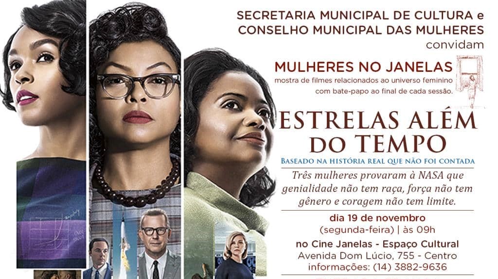 Mulheres no Janelas exibirá o filme “Estrelas Além do Tempo”