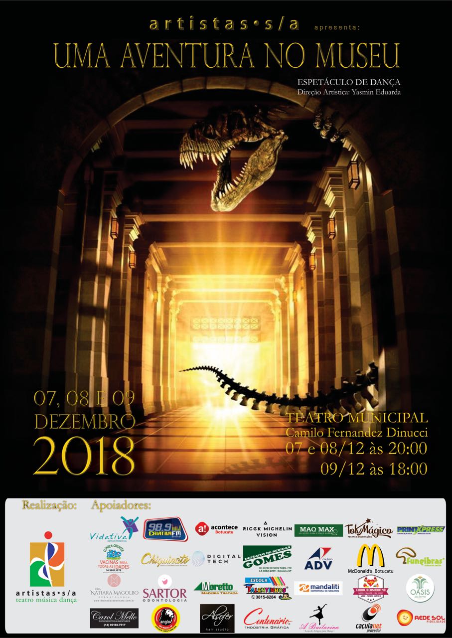Escola Artistas S/A apresentará o espetáculo “Uma aventura no Museu”