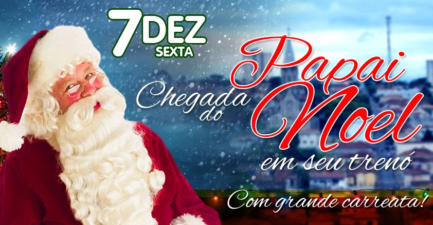 Papai Noel chegará de trenó em São Manuel Papai Noel chegará de trenó em São Manuel