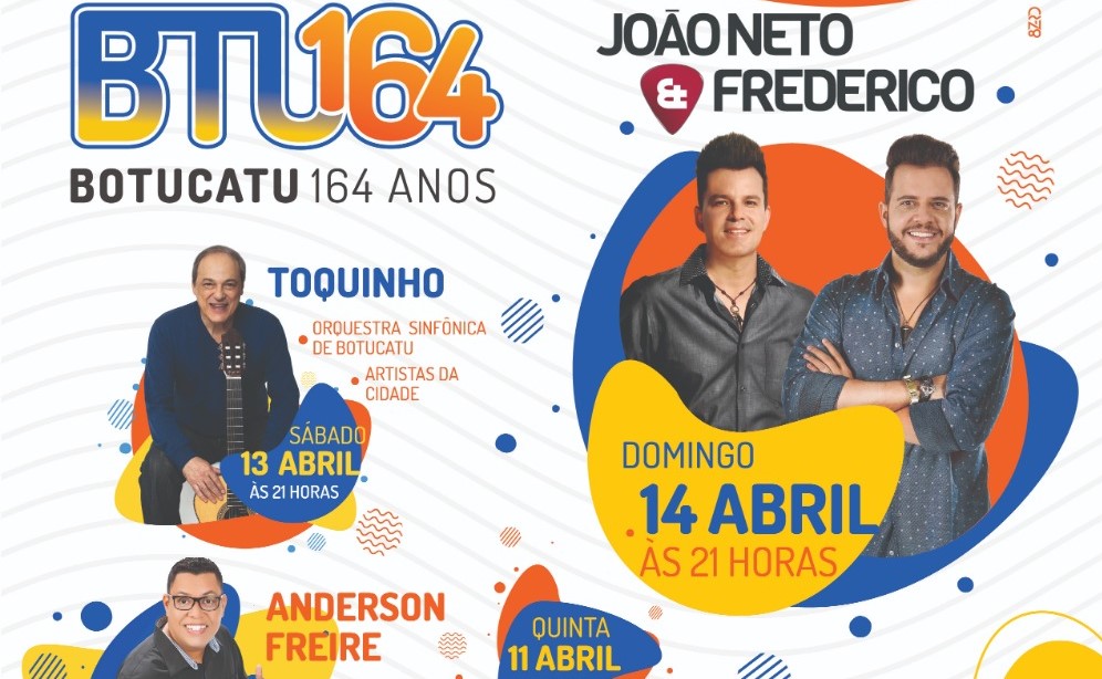 Mês de aniversário de 164 anos de Botucatu terá várias atrações