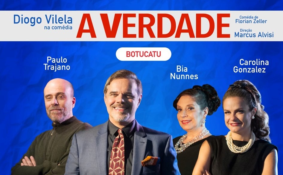 Diego Vilela estará em Botucatu neste domingo com a comédia ‘A VERDADE’ Diego Vilela estará em Botucatu neste domingo com a comédia ‘A VERDADE’