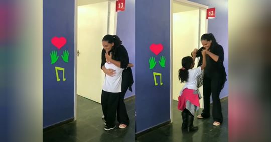 Vídeo de estagiária viralizou ao recepcionar alunos de forma carinhosa no interior de SP